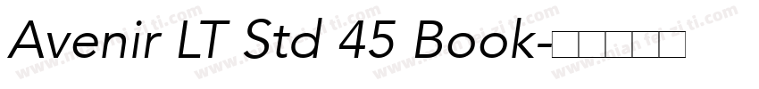 Avenir LT Std 45 Book字体转换